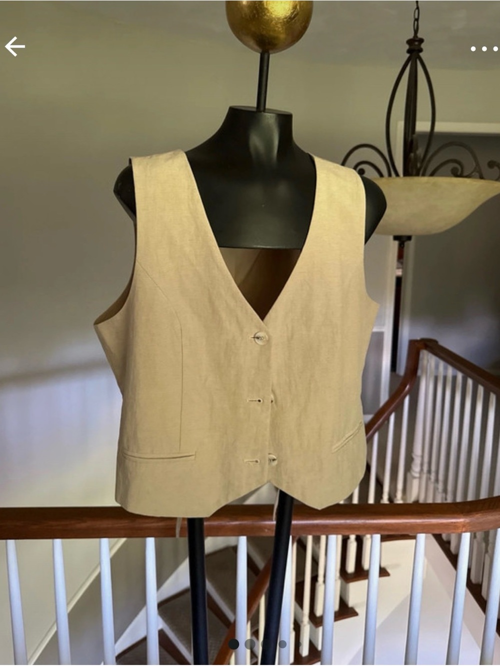 Joie Soft Cream Button-Front Vest